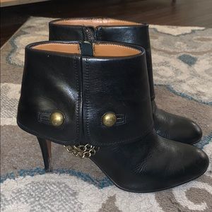 Black Nine West heel booties